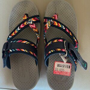 SKECHERS ArchFit Reggae Ziggy Women’s Sandals, Size 7 (NWT)